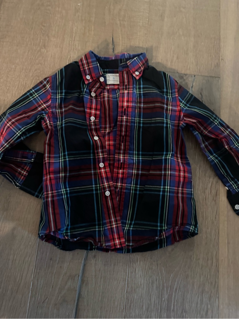 Crewcuts 3T Holiday Tartan Button-Down Shirt